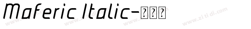 Maferic Italic字体转换